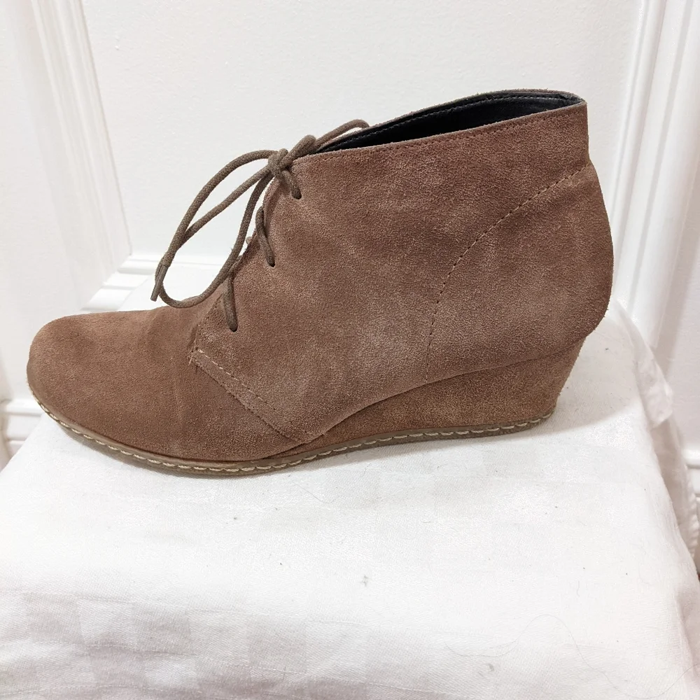 Suede wedges by Franco Sarto